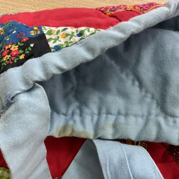 Quilted Bag Hand Quilted By Women Of  Tutweiler Mississippi  Boho Patchwork - Picture 4 of 8